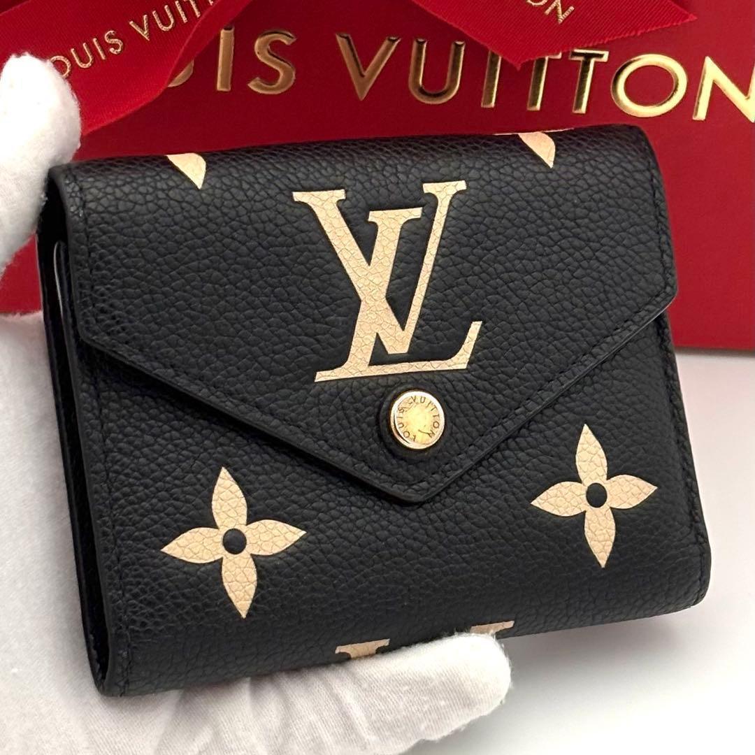 Louis Vuitton Wallet Monogram Bicolor Victorine Black