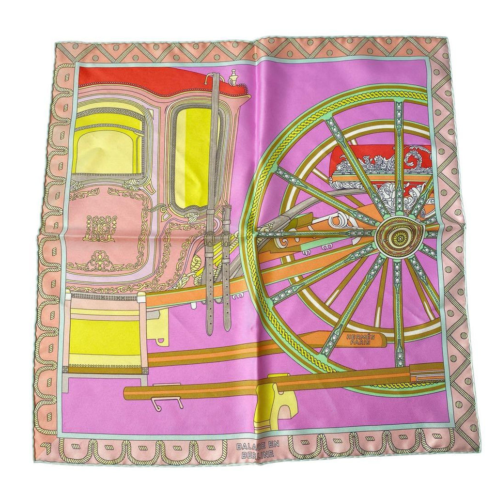 Hermes Petit Carre 45 Berlinne Riding A Carriage Scarf