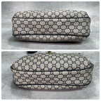Gucci GG Shoulder Bag Navy Beige Leather Logo — view 8