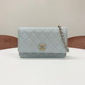 Chanel CC Logo Quilted Chain Wallet Shoulder