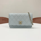 Chanel CC Logo Quilted Chain Wallet Shoulder