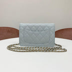 Chanel CC Logo Quilted Chain Wallet Shoulder — view 3
