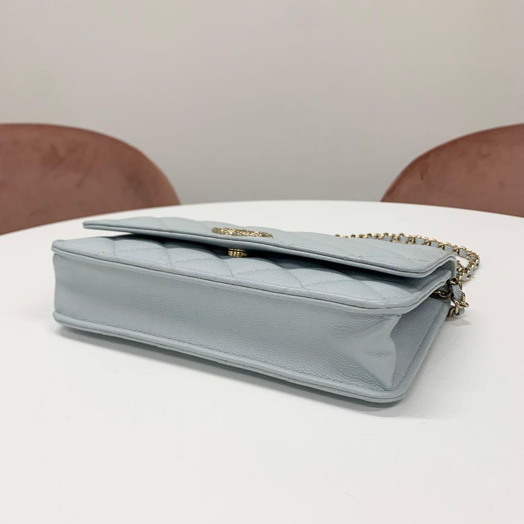 Chanel CC Logo Quilted Chain Wallet Shoulder — view 4