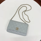Chanel CC Logo Quilted Chain Wallet Shoulder — view 5