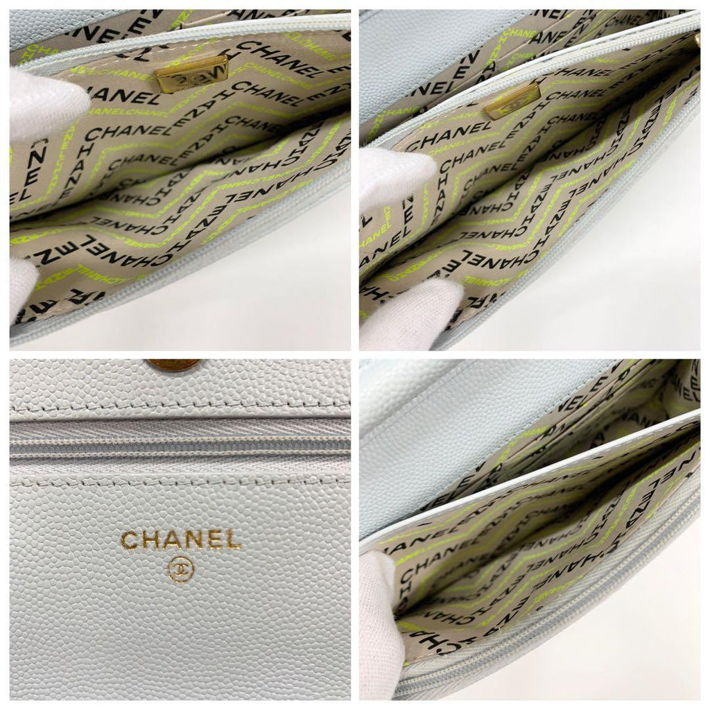 Chanel CC Logo Quilted Chain Wallet Shoulder — view 9
