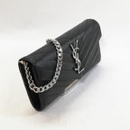 Saint Laurent Wallet Matelasse Stitch Flap Caviar — view 2