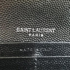 Saint Laurent Wallet Matelasse Stitch Flap Caviar — view 5