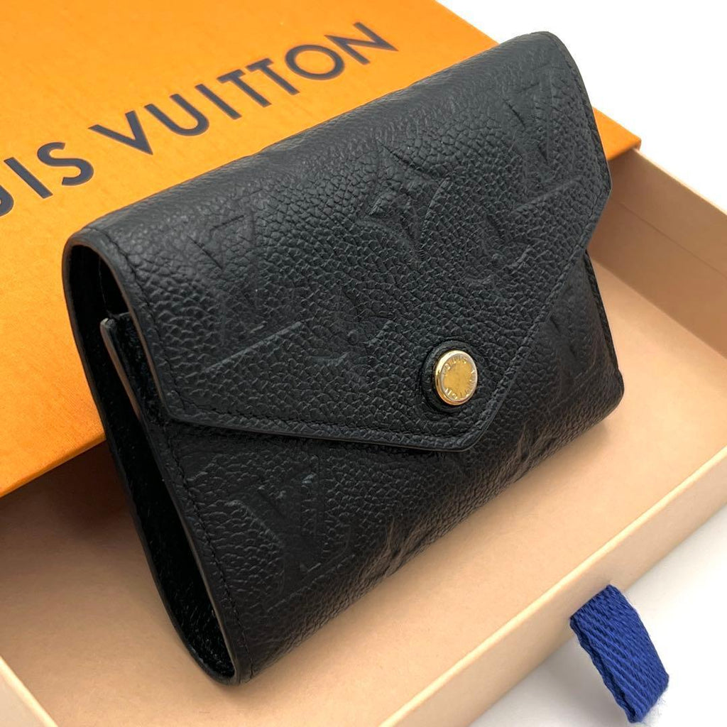 Louis Vuitton Portefeuille Victorine Empreinte Monogram Black Wallet
