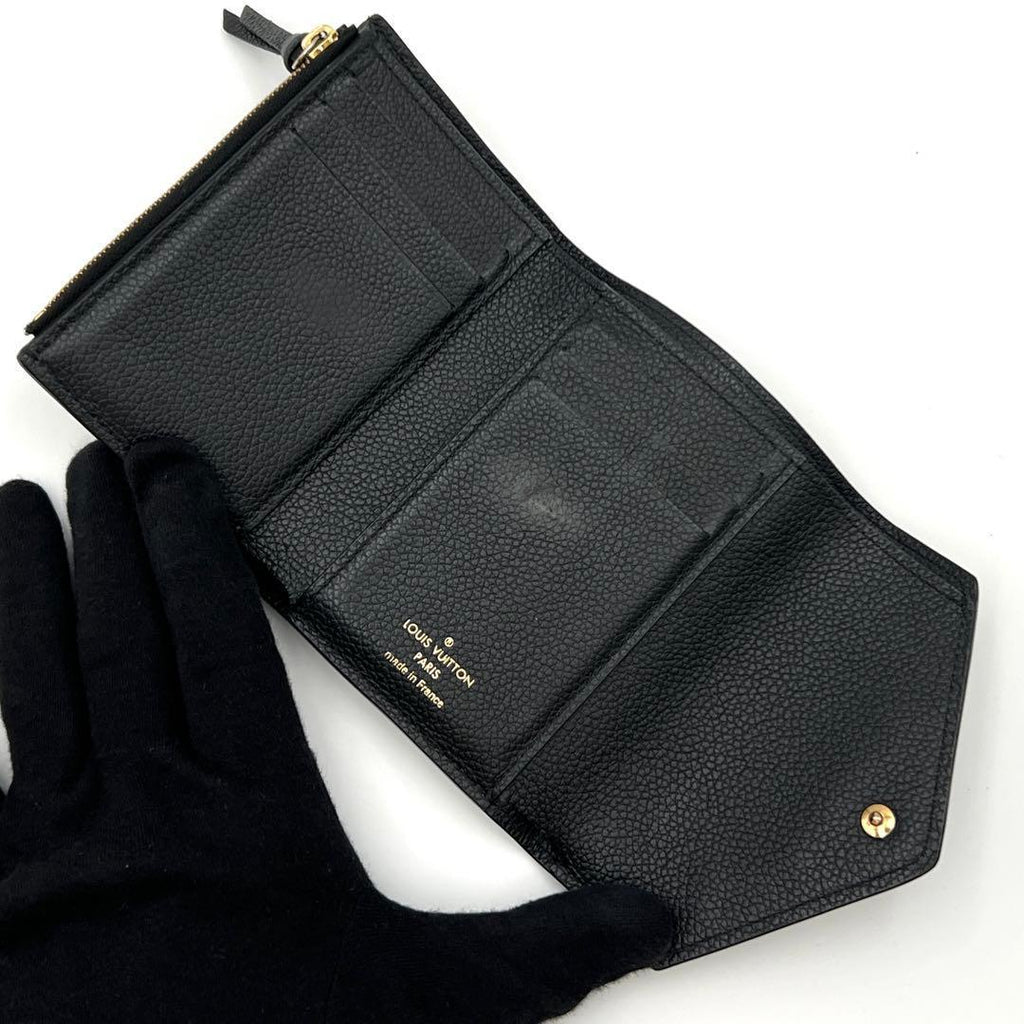 Louis Vuitton Portefeuille Victorine Empreinte Monogram Black Wallet — view 3