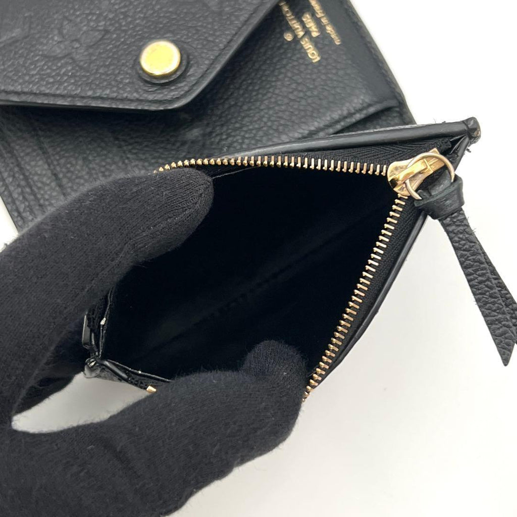 Louis Vuitton Portefeuille Victorine Empreinte Monogram Black Wallet — view 5
