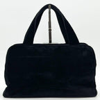 Prada Suede Handbag Velour Archive Kiss Lock — view 3
