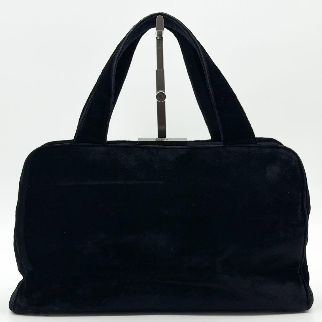 Prada Suede Handbag Velour Archive Kiss Lock — view 3
