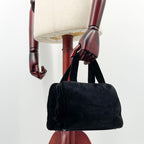 Prada Suede Handbag Velour Archive Kiss Lock — view 4
