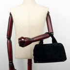 Prada Suede Handbag Velour Archive Kiss Lock — view 5