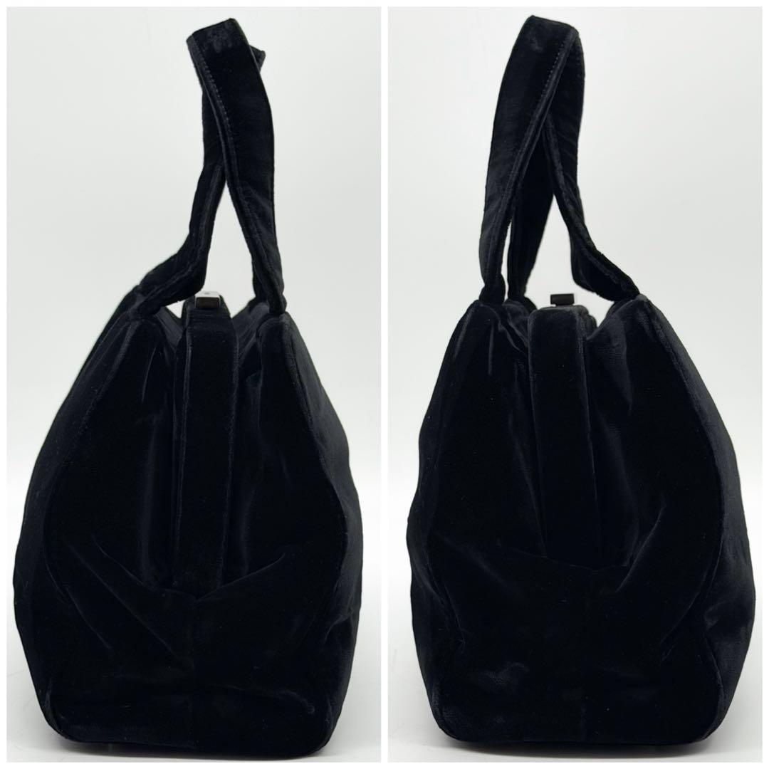 Prada Suede Handbag Velour Archive Kiss Lock — view 6