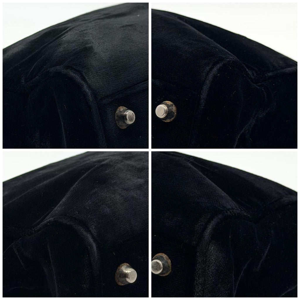 Prada Suede Handbag Velour Archive Kiss Lock — view 8