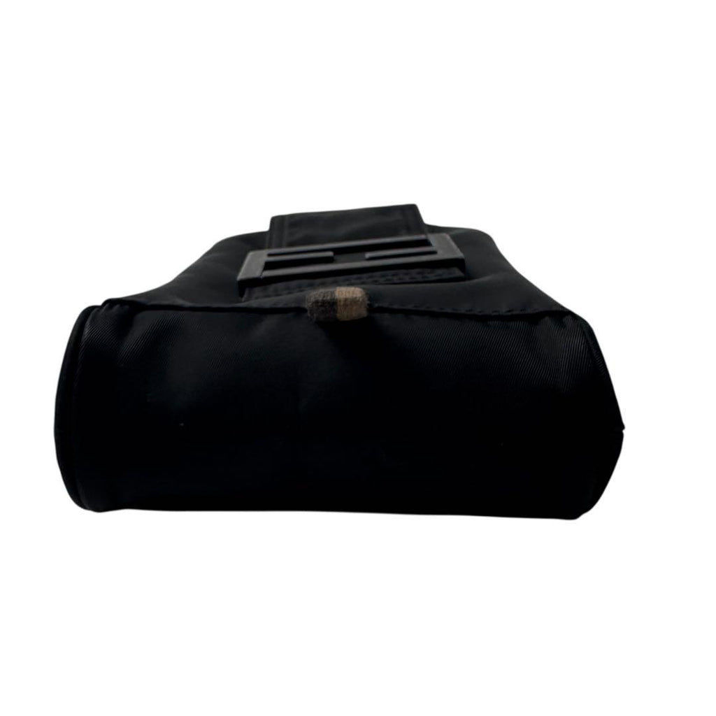 Fendi Baguette Phone Pouch Nylon Shoulder Bag Black — view 6
