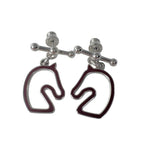 Hermes Tonner Earrings Metal Lacquer Silver — view 2