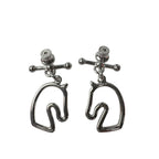 Hermes Tonner Earrings Metal Lacquer Silver — view 5