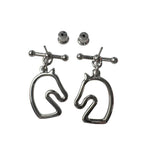 Hermes Tonner Earrings Metal Lacquer Silver — view 6