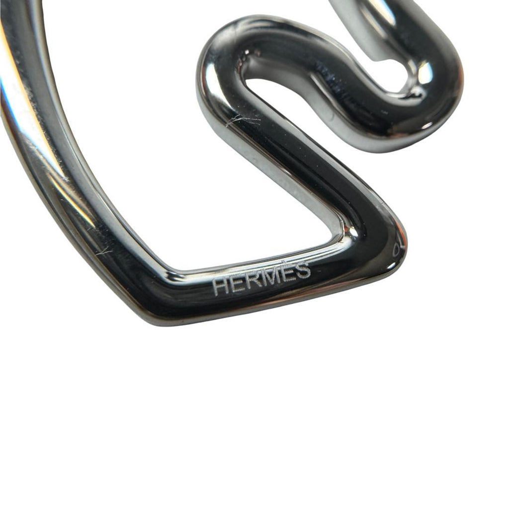 Hermes Tonner Earrings Metal Lacquer Silver — view 7