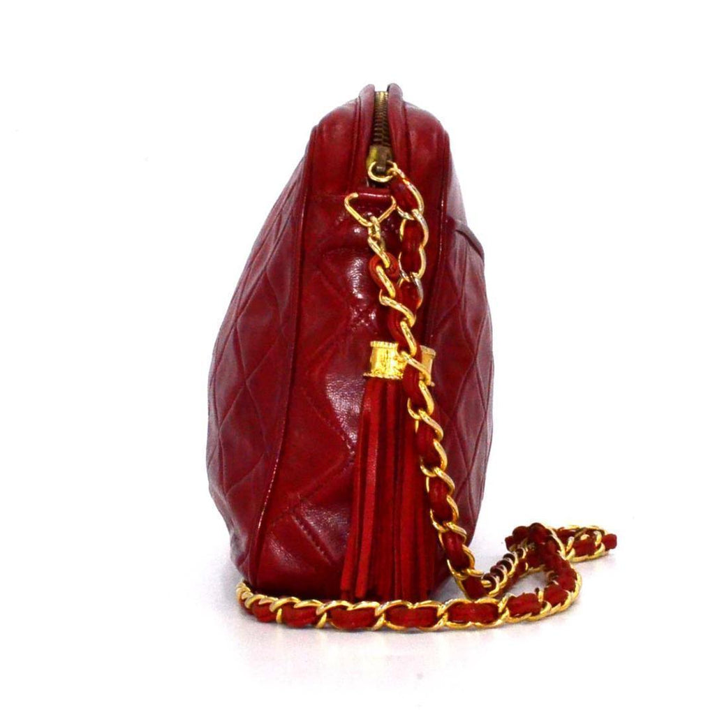 Chanel Quilted Lambskin Fringe Chain Shoulder Bag — view 4