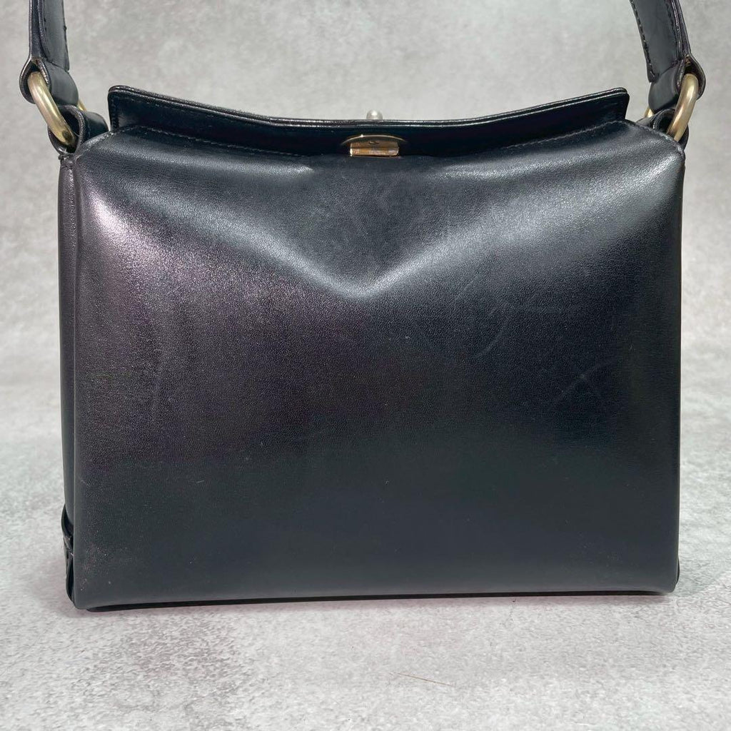 Gucci Handbag Black Gold Leather — view 2