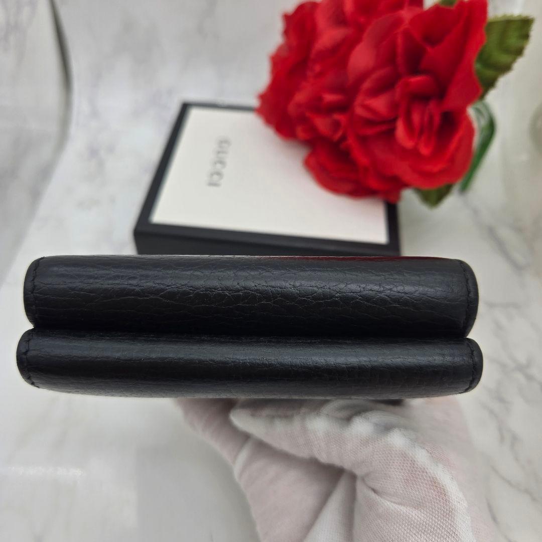 Gucci Fold Wallet GG Marmont Black — view 9