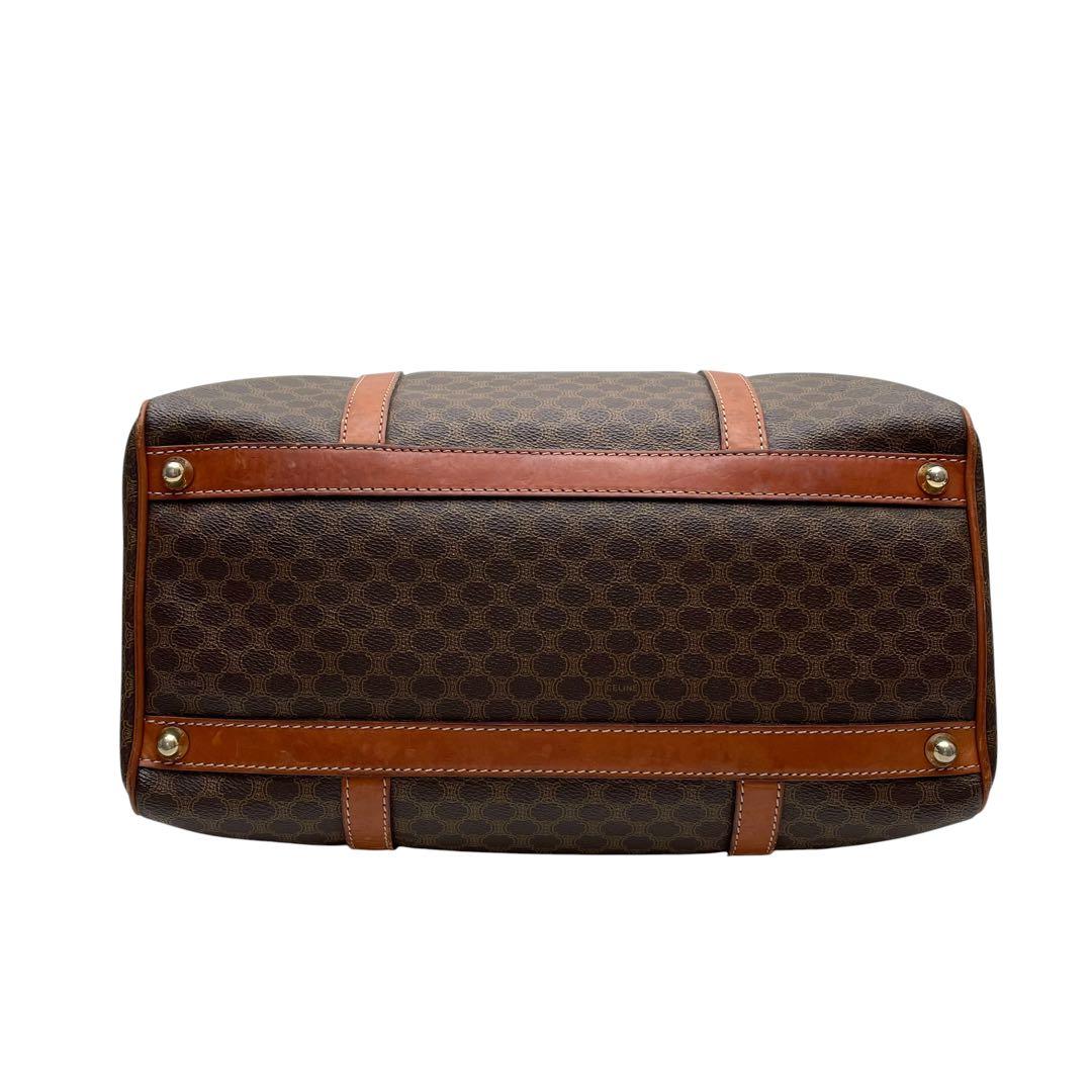 Celine Leather Macadam Triomphe Hand Boston Bag Brown — view 4
