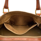 Celine Leather Macadam Triomphe Hand Boston Bag Brown — view 8