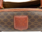 Celine Leather Macadam Triomphe Hand Boston Bag Brown — view 9