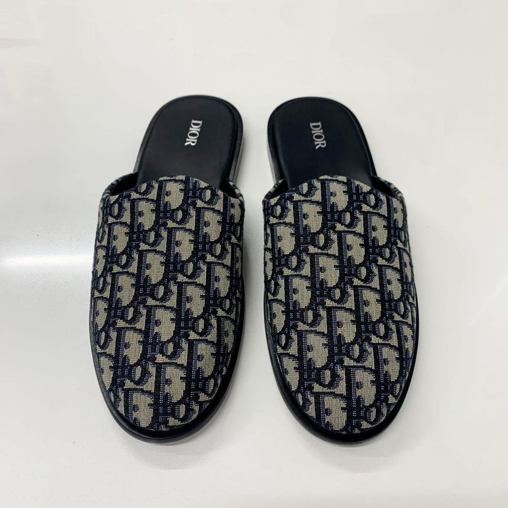 Dior Oblique Jacquard Sandals Navy — view 2