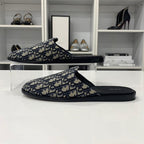 Dior Oblique Jacquard Sandals Navy — view 3