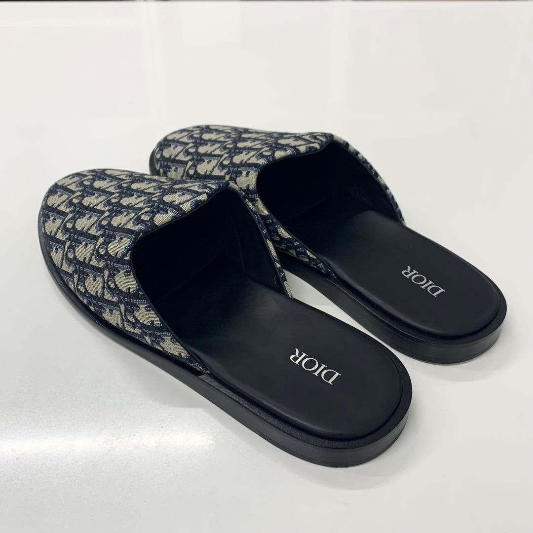 Dior Oblique Jacquard Sandals Navy — view 4