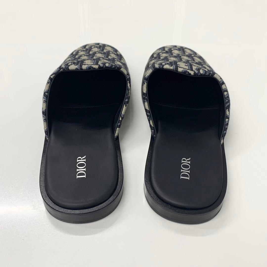 Dior Oblique Jacquard Sandals Navy — view 5