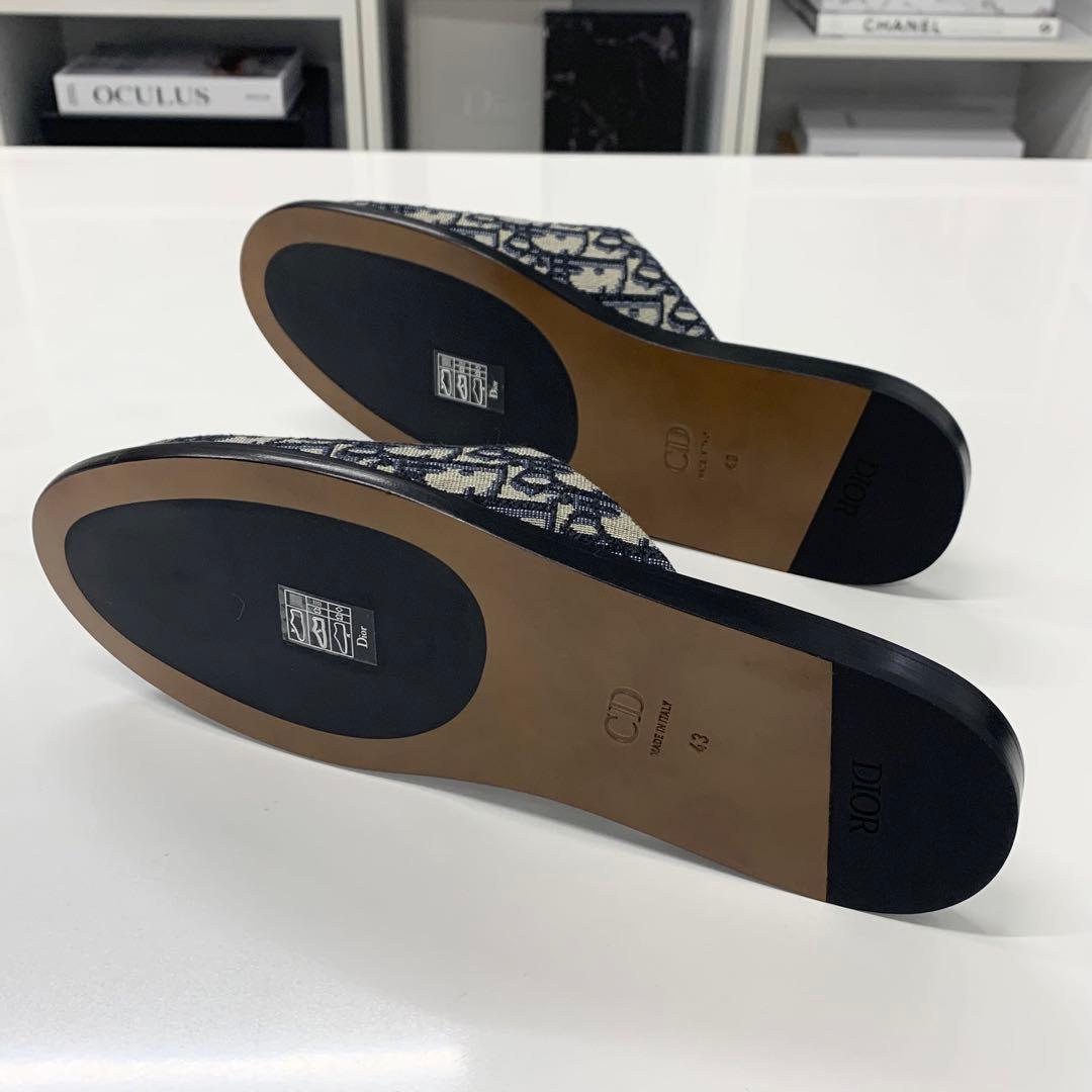 Dior Oblique Jacquard Sandals Navy — view 6