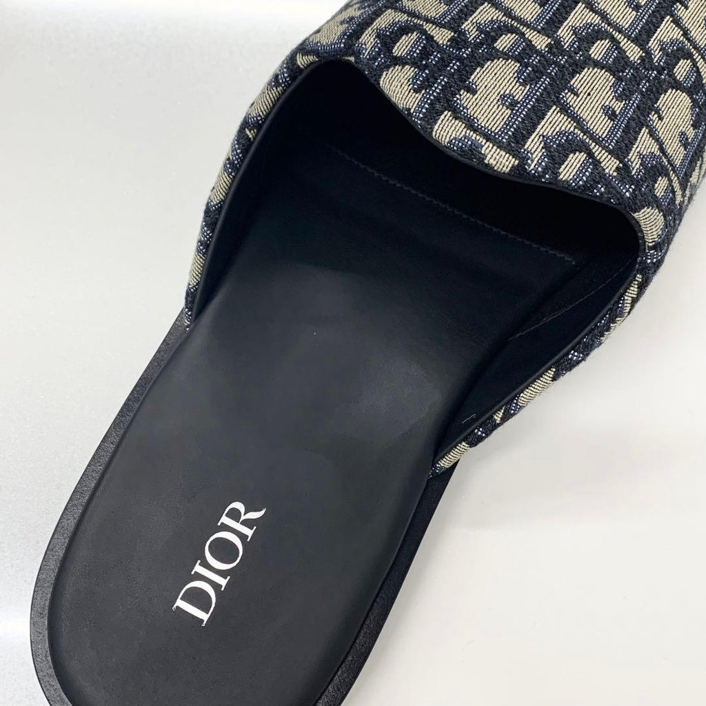 Dior Oblique Jacquard Sandals Navy — view 7