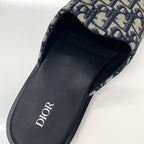 Dior Oblique Jacquard Sandals Navy — view 7