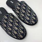 Dior Oblique Jacquard Sandals Navy — view 9