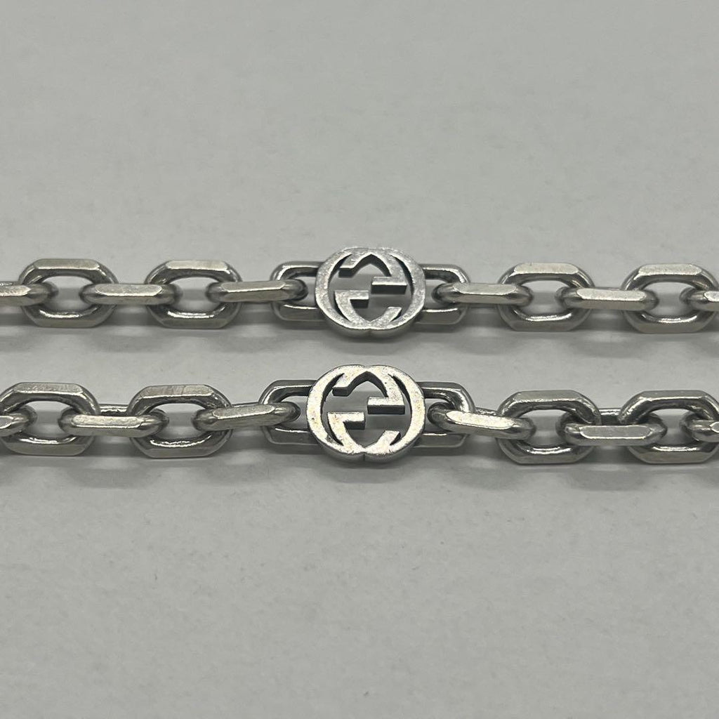 Gucci Interlocking Necklace Silver — view 9