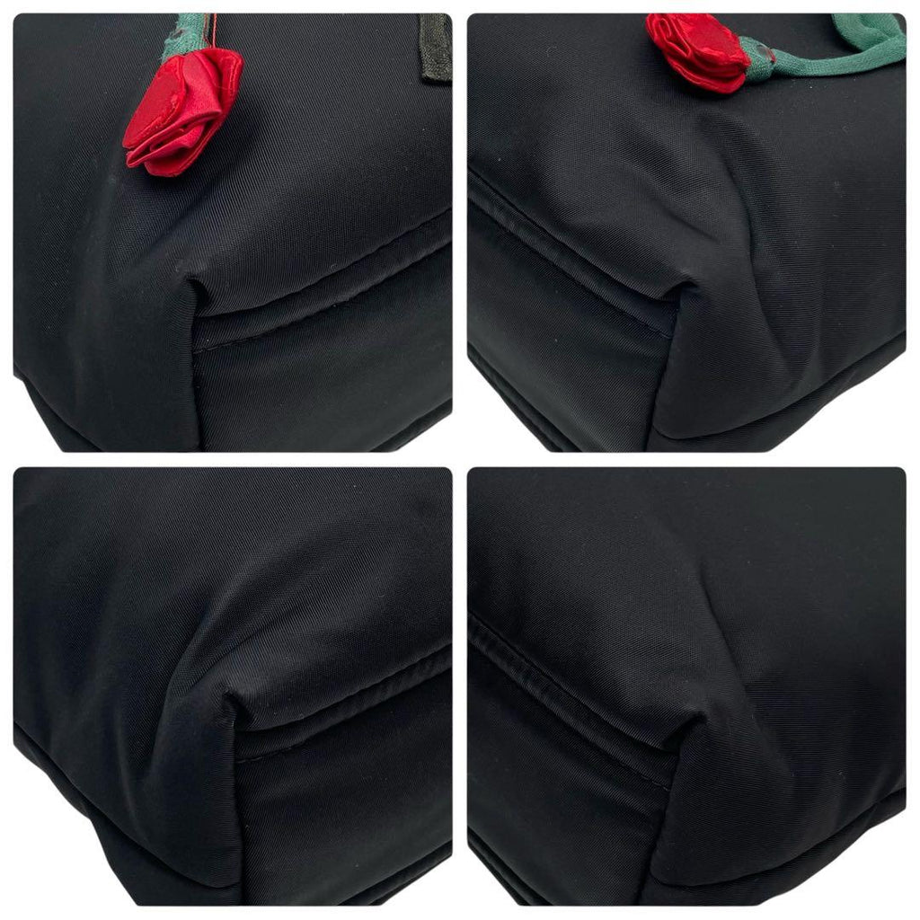 Prada Nylon Leather Flower Shoulder Bag 2-Way — view 5