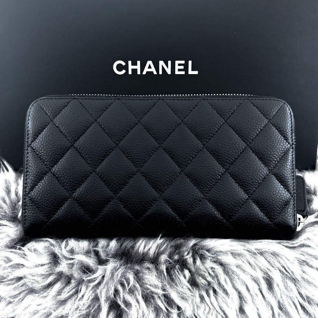 Chanel Wallet Quilted Zip Around Caviar — view 4