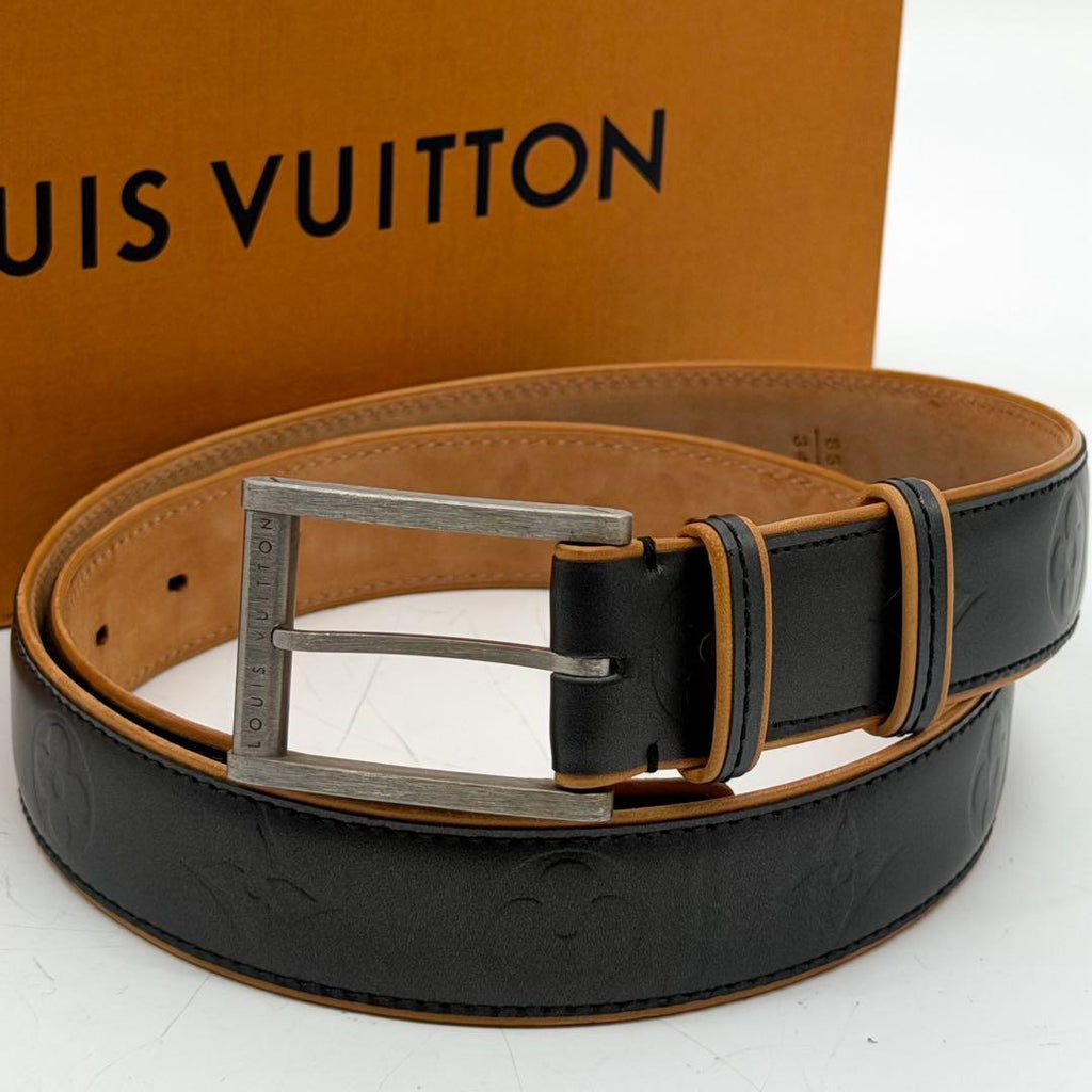 Louis Vuitton Ceinture Matte Monogram Black Belt