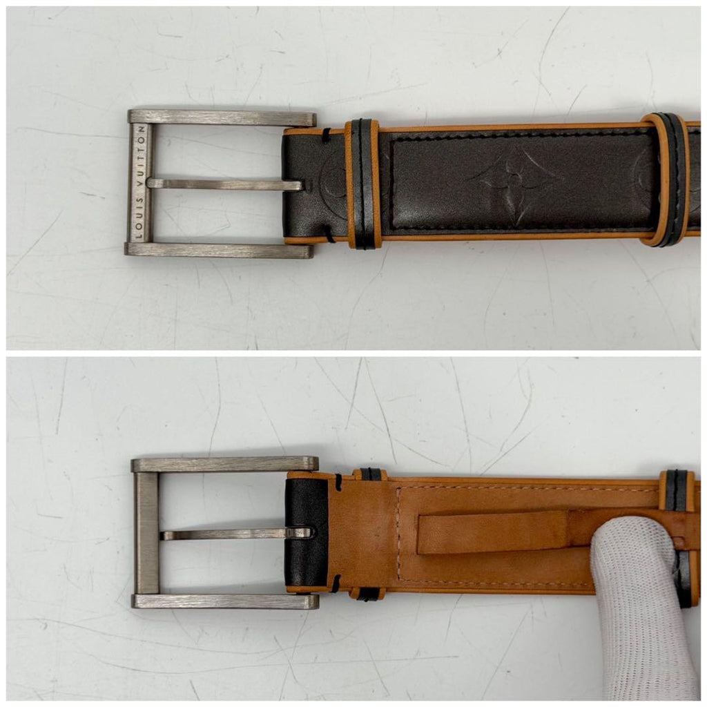 Louis Vuitton Ceinture Matte Monogram Black Belt — view 4