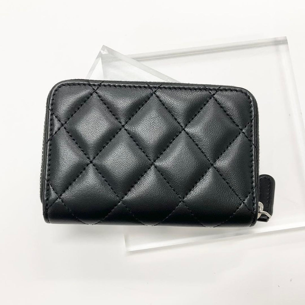 Chanel Quilted Lambskin CC Logo Coin Case Card — view 3