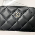 Chanel Quilted Lambskin CC Logo Coin Case Card — view 4