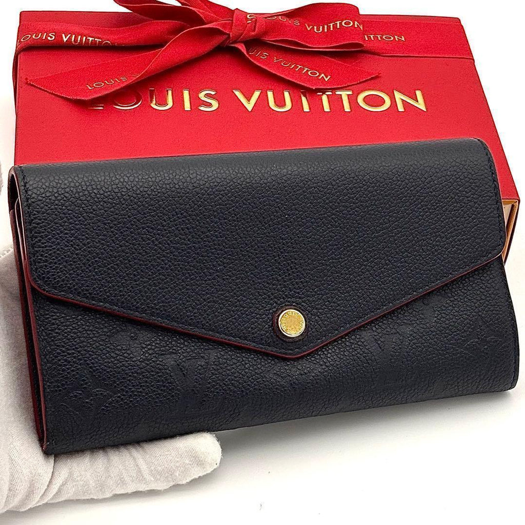 Louis Vuitton Wallet Portefeuille Sarah Monogram Navy