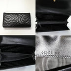 Gucci GG Marmont Chain Wallet Black Gold — view 4