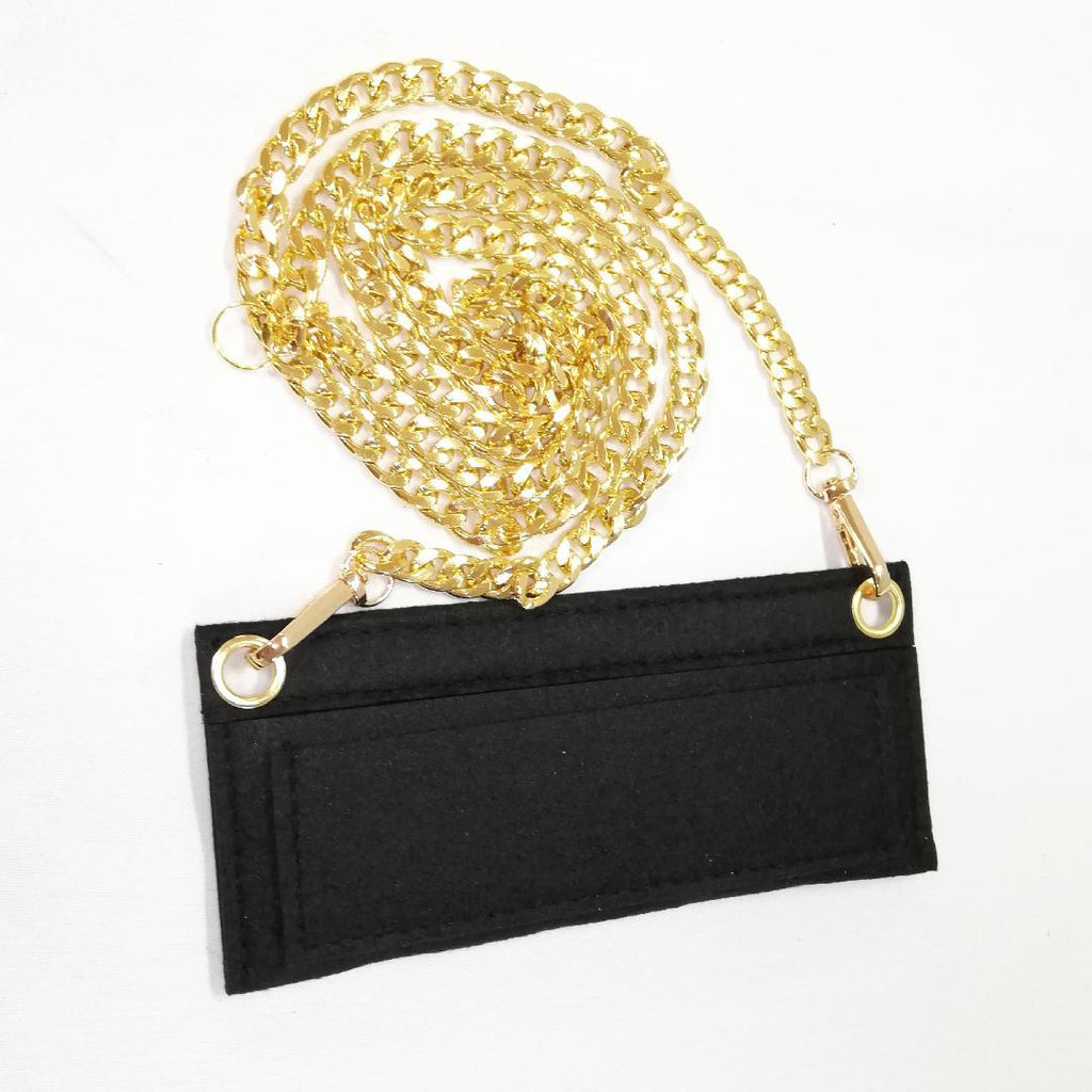 Gucci GG Marmont Chain Wallet Black Gold — view 6