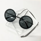 Chanel Sunglasses CC Logo Chain Eyewear Black